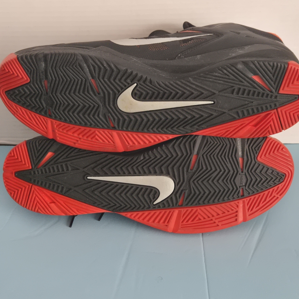 Nike Black and Orange High-Top Sneakers - Picture 3 of 10